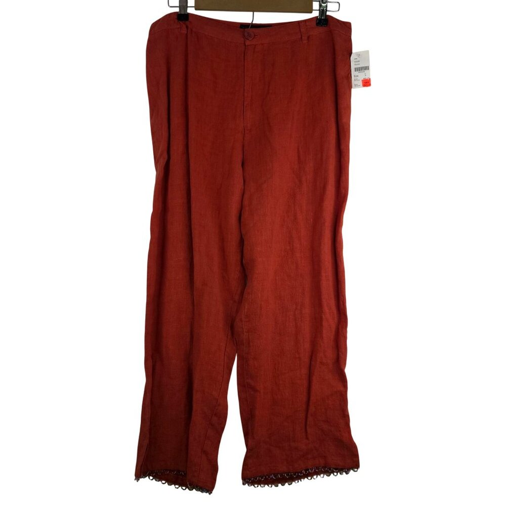 Vintage Action Wear Linen Pants Size L Siena Deadstock USA Coastal Beach Resort